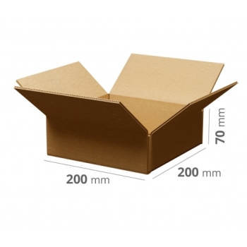 Pudełka klapowe 200x200x70 mm (dł. x szer. x wys.) 10 sztuk